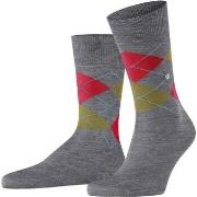 Socquettes Burlington Chaussettes Manchester Carreaux Gris 3616