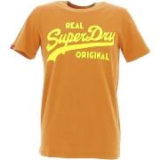 T-shirt Superdry Vintage vl neon tee sudan brown