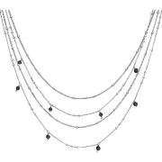 Collier Orusbijoux Collier Argent Multiples Chaine Et Pierres Naturell...