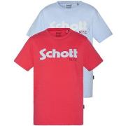 T-shirt Schott Pack de 2 ras du cou