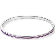 Bracelets Coeur De Lion Jonc acier cristal violet