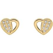 Boucles oreilles Brillaxis Boucles d'oreilles coeur or oxydes