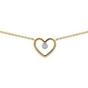 Collier Brillaxis Collier coeur or bicolore diamant