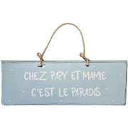 Tableaux, toiles Qualiart Plaque décorative en bois bleu ciel - Chez P...