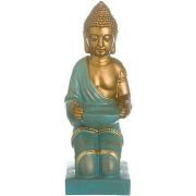 Statuettes et figurines Ixia Statue de Bouddha or et turquoise