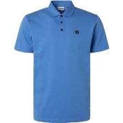 T-shirt No Excess No-Excess Slub Polo Bleu