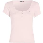 T-shirt Tommy Jeans T shirt femme Ref 60241 Rose