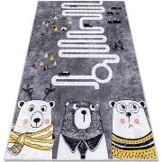 Tapis Rugsx Tapis lavable JUNIOR 52107.801 Ours, animaux, rues 160x220...
