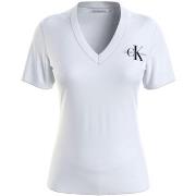 T-shirt Calvin Klein Jeans T shirt femme Ref 60229 YAF Blanc