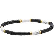 Bracelets Sixtystones Bracelet Perles Heishi 4mm Agate Noire -Large-20...