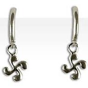 Boucles oreilles Bijoux Basques Boucles d'oreilles créoles croix basqu...