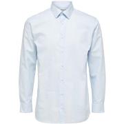 Chemise Selected Regethan Classic Overhemd Lichtblauw