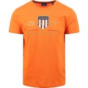 T-shirt Gant T-shirt Shield Logo Orange