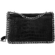 Sac Bandouliere Crazychic Sac Bandoulière Chaînes Cuir Effet Crocodile