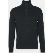 Sweat-shirt BOSS Pull demi-zip marine en cachemire