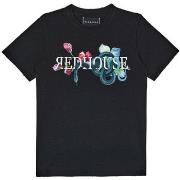 T-shirt Redhouse Tshirt noir- RH TS 104