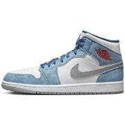 Baskets Nike AIR JORDAN 1 MID FRENCH BLUE FIRE RED GS