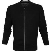 Sweat-shirt Casa Moda Cardigan Zip Noir