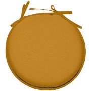 Galettes de chaise Stof Galette de chaise curry ronde en polyester