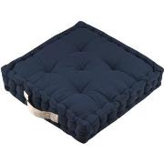 Coussins Stof Epais coussin de sol en coton uni Marine