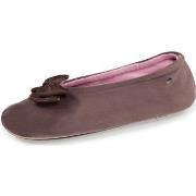 Chaussons Isotoner Chaussons ballerines Femme Nœud Précieux Taupe rose