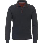 Sweat-shirt Casa Moda Pull Demi-Zip Structure Marine