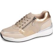 Baskets Isotoner Baskets Femme CONFORT PLUS talon zippées Beige