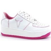 Chaussures Windsor Smith Sneaker Ox Platform Bicolor White Magenta REB...