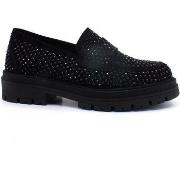 Chaussures Divine Follie Mocassino Strass Donna Nero DF2302