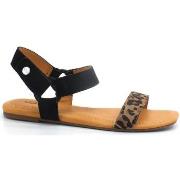 Chaussures UGG W Ryneel Leopard Sandalo Pelle Black Tan W1118470