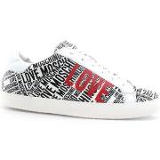 Bottes Love Moschino Sneaker Denim Logo Bianco Nero JA15532G0EJF010A