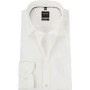 Chemise Olymp Chemise Level 5 Coupe Slim Blanc Cassé