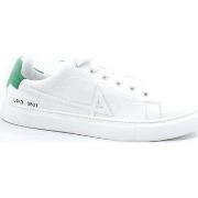 Chaussures L4k3 College 4 Sneaker Pelle Tricolor Bianco Verde F62-COL