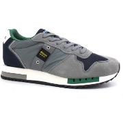 Chaussures Blauer Queens 01 Sneaker Uomo Grey Navy Green F2QUEENS01