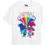 T-shirt enfant Trolls Powered By Rainbows