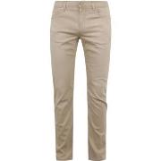 Pantalon Alberto Pantalon Pipe Denim Marron Beige