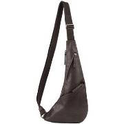 Sac Bandouliere LANCASTER Banane en cuir ref_41878 Marron 18*38*2