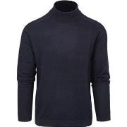 Sweat-shirt Blue Industry Pull Col Roulé Marine