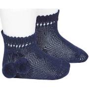 Chaussettes enfant Condor courtes coton avec pompoms