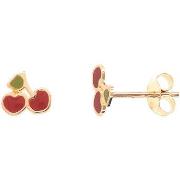 Boucles oreilles Brillaxis Boucles d'oreilles cerise 18 carats