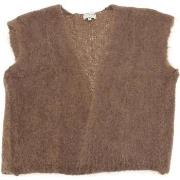 Pull La Petite Etoile Sade marron gilet