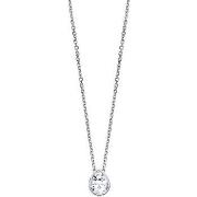 Collier Lotus Collier Silver solitaire goutte oxyde argent