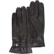 Gants Isotoner Gants Homme tactiles cuir d'agneau Noir