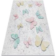 Tapis Rugsx Tapis lavable BAMBINO 1610 Papillons pour les 120x170 cm