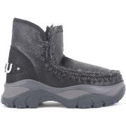 Baskets Mou Chunky Eskimo Sneaker Big Logo Cracked Noir Gris