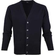 Sweat-shirt William Lockie Cardigan Agneline Bleu Marine