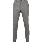 Pantalon Alberto Pantalon Rob Stretch Pied de Poule Gris