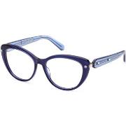 Lunettes de soleil Swarovski SK5477 Montature da vista, Bleu, 53 mm