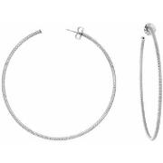 Boucles oreilles Orusbijoux Boucles D'oreilles Créoles Argent Rhodié T...