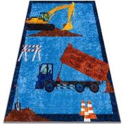 Tapis Rugsx Tapis lavable JUNIOR 51827.803 Camion, pelle pour 80x150 c...